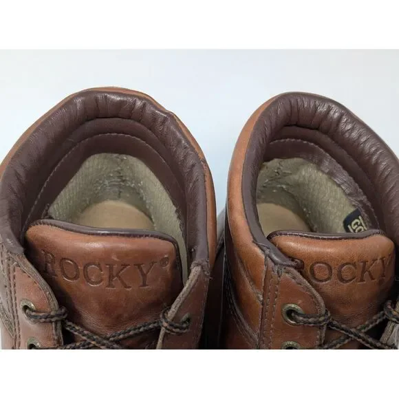 Rocky 3358 Gore-Tex Boots Mens 10 M Brown Leather Hiking Chukka‎ Ankle Vibram